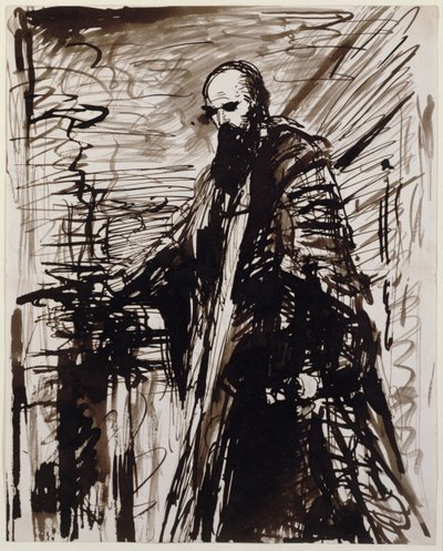 A study for a full-length portrait of Robert Gascoyne-Cecil by George Richmond